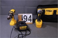 Dewalt Drills Both Work One Battery One Charger -
