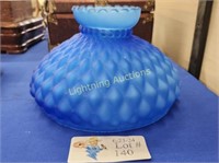 VINTAGE BLUE PILLOW GLASS LAMP SHADE