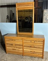 Pressed Oak Double Dresser