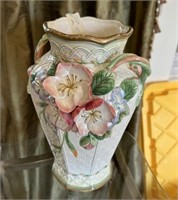Fitz and Floyd Porcelain Flower Vase