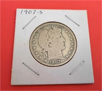 1907-S Barber 50 Cent Coin