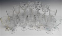 20 Pressed Glass Goblets