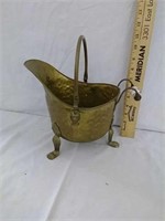Vintage brass coal bucket