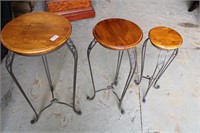 Iron & Wood Nesting Tables