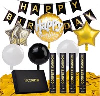 Gold Confetti Cannon Balloon Set  12pcs