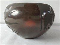 Signed native American pottery bowl