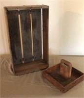 Wooden crate and tray