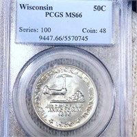 1936 Wisconsin Half Dollar PCGS - MS66