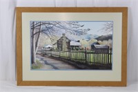 1991 Michael M. Rogers Appalachian Mtn. Farm Print