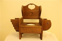 Wooden child's commode