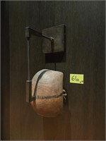 Abstract Soldier's Helmet Wall-Mounted Sconce