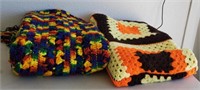 (2) A Hand Made Afghans