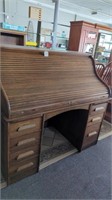 Vintage Roll Top desk (narrow crack on the top