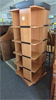 Revolving display rack
62 1/2" tall x 24" wide x