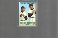 Willie Mays & Willie McCovey 1967 Topps Fence