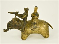 Middle Eastern / Asian Bronze Figural Oil Lamp