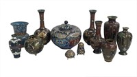 NICE COLLECTION 13 PIECES OF VINTAGE CLOISONNE