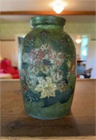 Small antique stoneware crock with a original