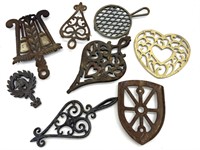 Cast Iron and More Metal Trivets 9.25” and