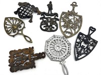 Cast Iron and More Metal Trivets 10” and Smaller