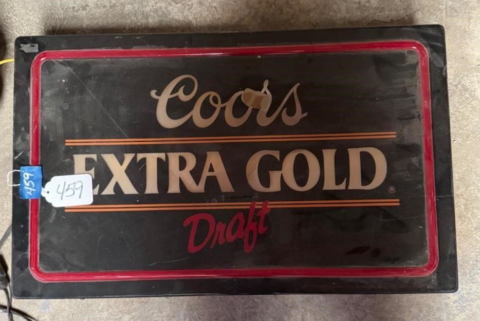 Coors Extra Gold Lighted Sign