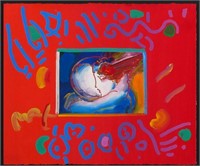 PETER MAX, I Love the World Collage