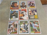 Lot of 9 Football Collector Cards