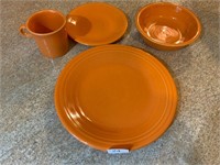 Fiesta Ware HLC Tangerine 4pc Place Setting