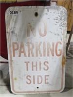 12" x 18" no parking metal sign