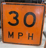 30" x 30" 30 mph metal sign