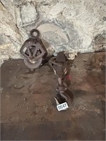 ANTIQUE BLOCK AND TACKLE PULLEY'S