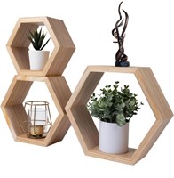 Hexagon Floating Shelves for Bedroom,