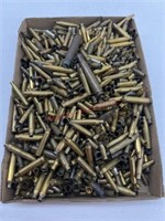 FLAT OF MISC BRASS, 270 WIN, 38 S&W, AND OTHERS