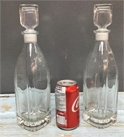 Thick glass square decanters