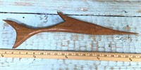 Vtg. English wooden swordfish (wall hanger)