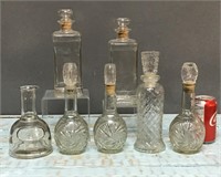 Glass decanter lot