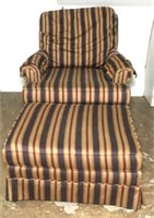 Pem-Kay Striped Upholstered Armchair with