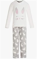 Girls Fleece Pajama Set-Rabbit, 7-8 Year Old