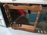 HANGING WOOD GUN RACK ONE DRAWER