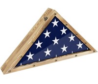 Rustic Wood Military Flag Display Case