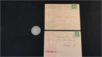 (2) Antique Advertising Envelopes France Rigaud