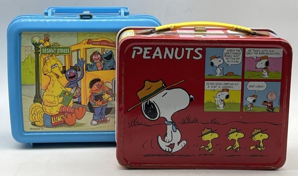 (TU) Sesame Street Plastic Lunch Box And Metal