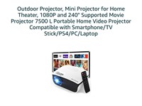 Outdoor Projector, Mini Projector