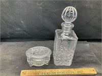 Chrystal decanter and other