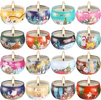 $22  16pk Christmas Scented Candles  2.5oz Soy Wax