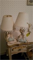 PAIR OF POODLE LAMPS