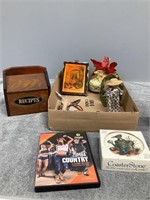 Recipe Box, Coasters, Figurines w/ Flaws