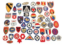 WWII US ARMED FORCES SHOULDER PATCH LOT OF 55