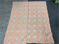 Handmade Blanket Roughly 4' X 4 1/2'