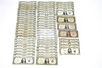 (57) $1 Silver Certificates and (3) $5 Silver Cert